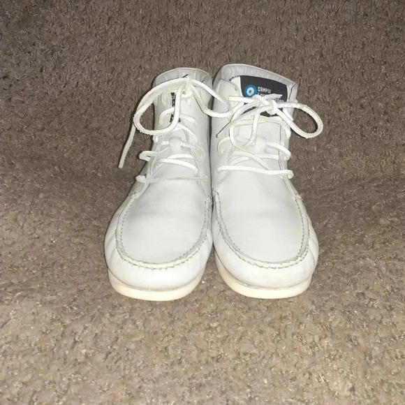 CAMPER X LOREAK MENDIAN-Moccasin Boot-Light Gray Leather-Sz 38-Near Mint-RARE-HT - Picture 3 of 8